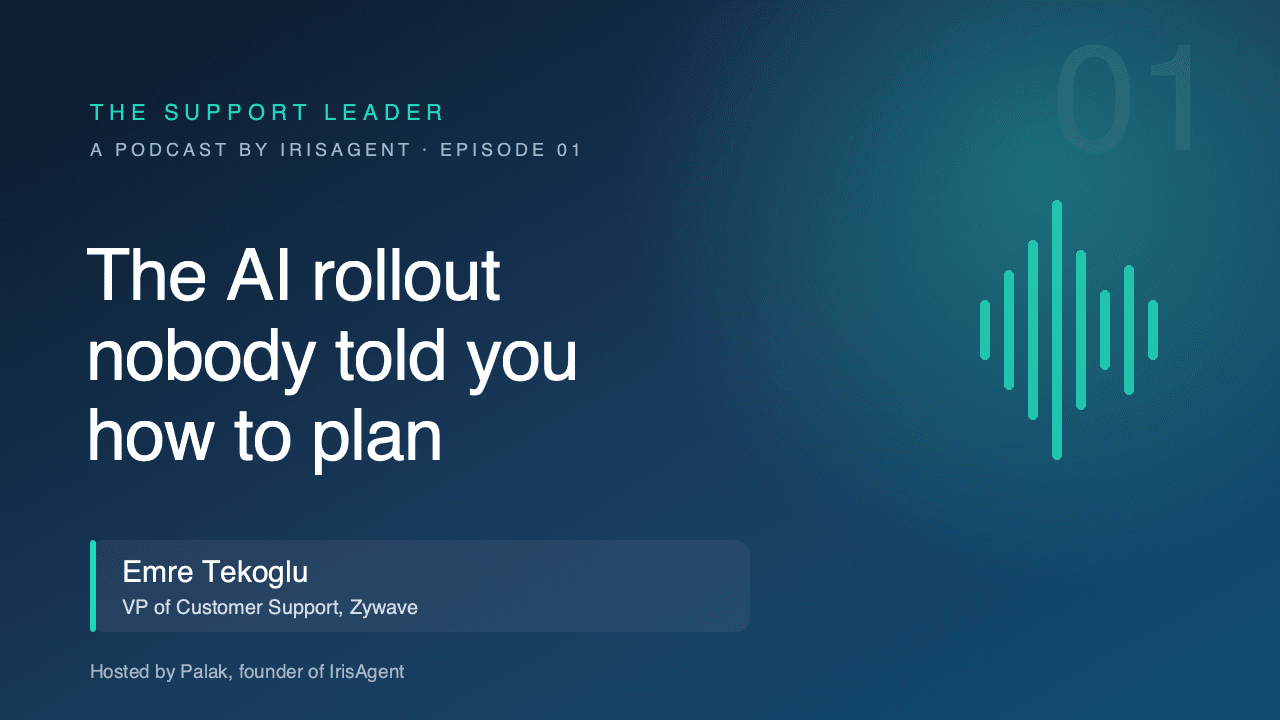 The Support Leader, Episode 1: The AI rollout nobody told you how to plan, with Emre Tekoglu, VP of Customer Support at Zywave
